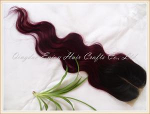 Wholesale Silk top closure 4''x4'' peruvian virgin hair natural color /99j,body wave 10''-24'' from china suppliers