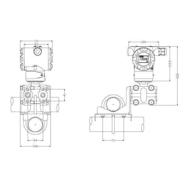 STK335 differential pressure transmitter 4 to 20mA HART