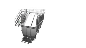 China Carbon Steel 3*7.5kw 45m3 Raw Material Hopper on sale