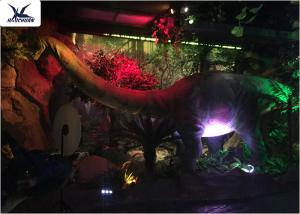 Wholesale Full Size Garden Statues Moving Dinosaur Models With Light , Realistic Raptor Dinosaur from china suppliers