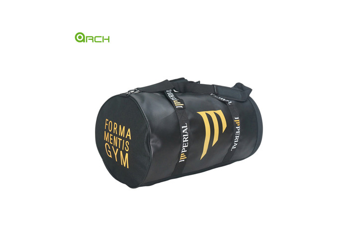 Cheap PU gym bag with one side shoes pocket