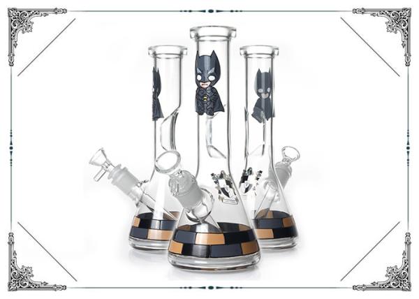 Phoenix Design Batman On Glass Smoking Water Pipe Heady Glass Beaker Bong Hookah