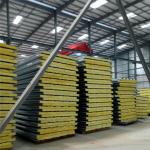 corrugated ivory white color steel sheet glass wool sandwich panel 5950 x 960 x
