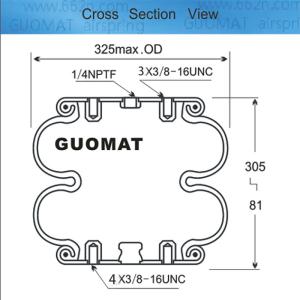 Wholesale 2B6330 4pcs Holes On Plate Industrial Air Springs For Motor Vehicles from china suppliers