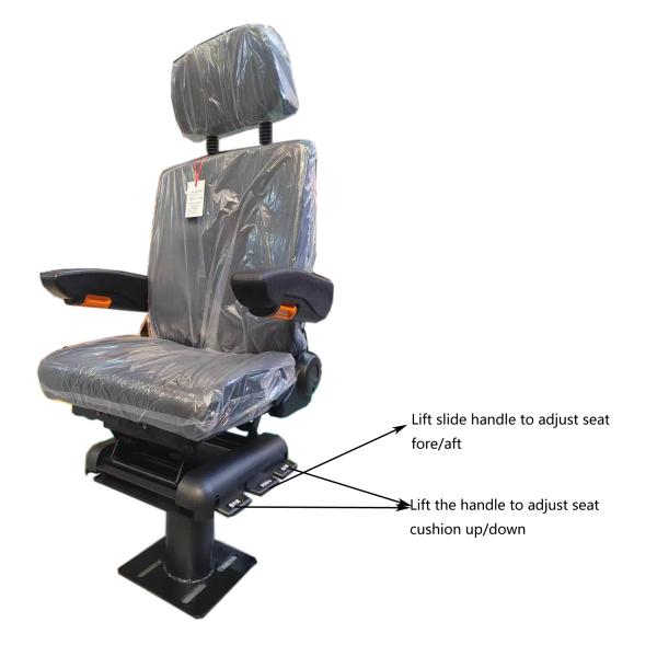 360 Swivel Static Seat S802 Locomotive Seat Service Equipment Seat