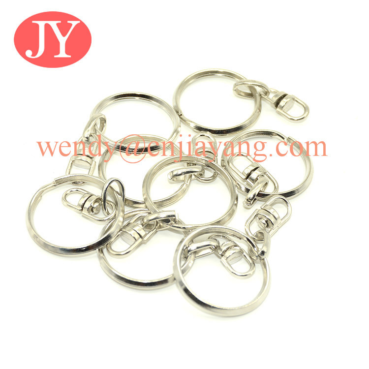 jiayang nickel plated 30mm split key ring with eight hook