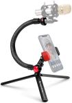 Flexible Tripod, Travel Monopod Waterproof Foot with Binocular Stand Holder &