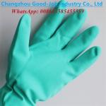 15mil Sandy Nitrile Heavy Duty Industry Protective Work Gloves Flocking Lining