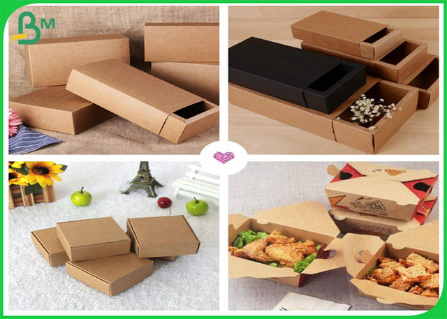 250GSM Brown Kraft Liner Board For Making Jewelry Packaging Box