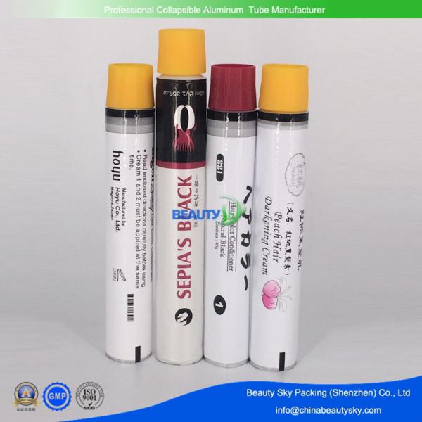 Dia. 25mm Metal Tube Empty Aluminium Tubes for Hair Color cream with plastic