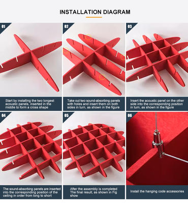 Decorative PET Ceiling Sound-Absorbing Panels