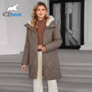 Wholesale Thickened Mid Length Down / Cotton Jacket With Detachable Mink Fur Hat For Women Who Need A Looser Fit from china suppliers