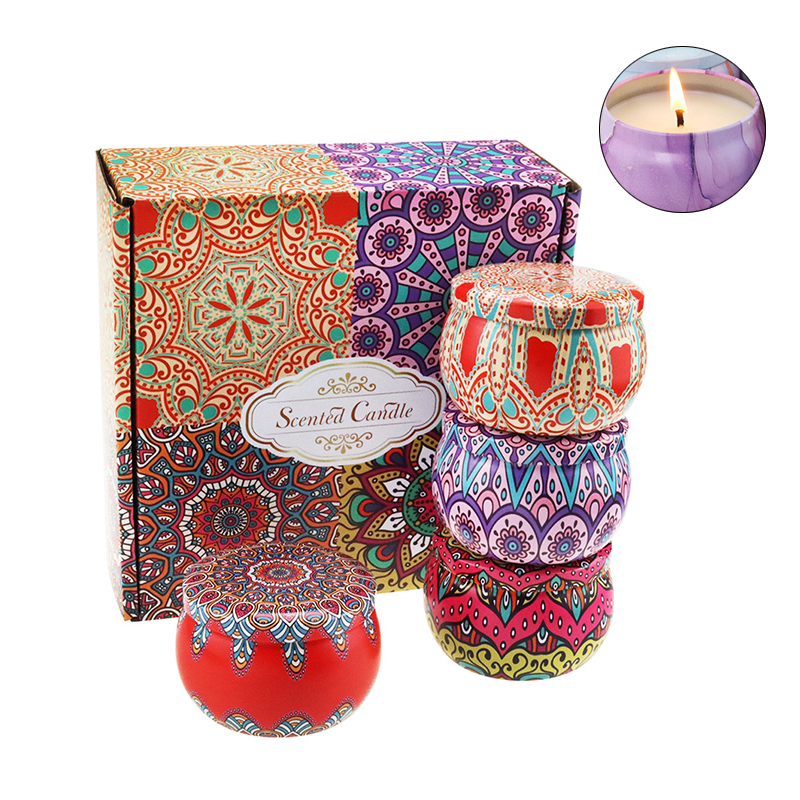 Tin Scented Soy Tea Light Candles Aromatherapy Type 15hours Burning