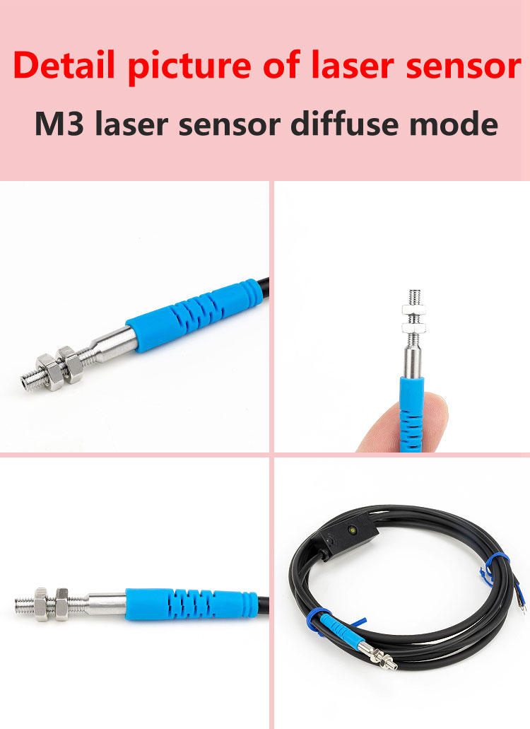 LUOSHIDA Small Diffuse Laser Sensor Diffuse Photoelectric Sensor NPN PNP NO NC Output