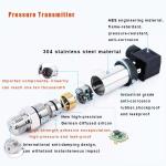 YW-140 Pressure Sensor 4-20mA RS485 Hart Protocol 316L Stainless Steel