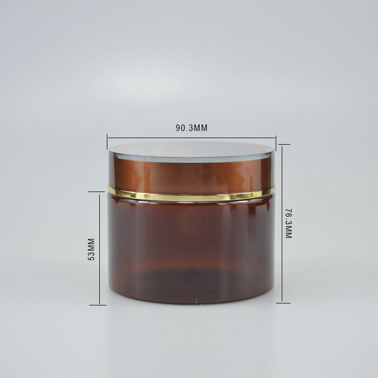 Amber PET Plastic Pill Bottle for Medicine Capsules and Supplements Customized Design