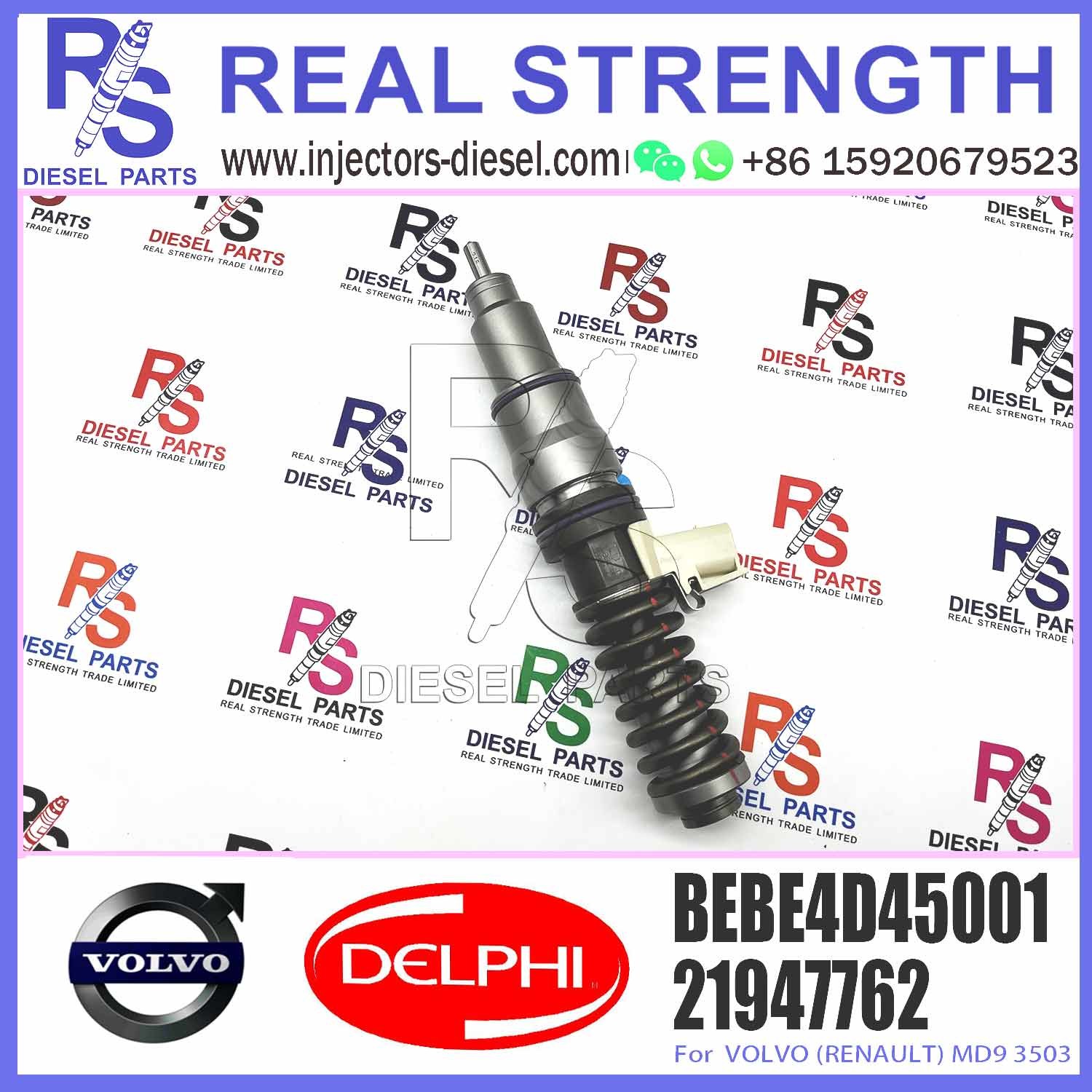 Diesel Fuel Injector 21947762 BEBE4D45001 E3.18 for V-O-L-V (RENAULT) MD9 3503