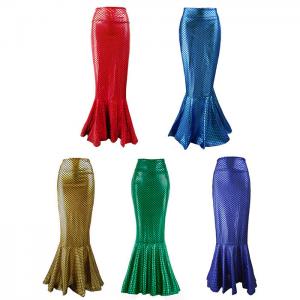 Breathable Mermaid Tail Halloween Costume 90% Polyester 10% Spandex Material