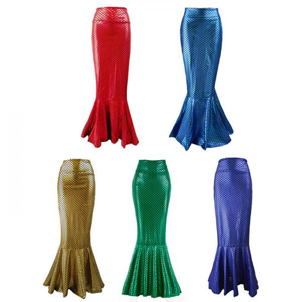 Quality Breathable Mermaid Tail Halloween Costume 90% Polyester 10% Spandex Material for sale
