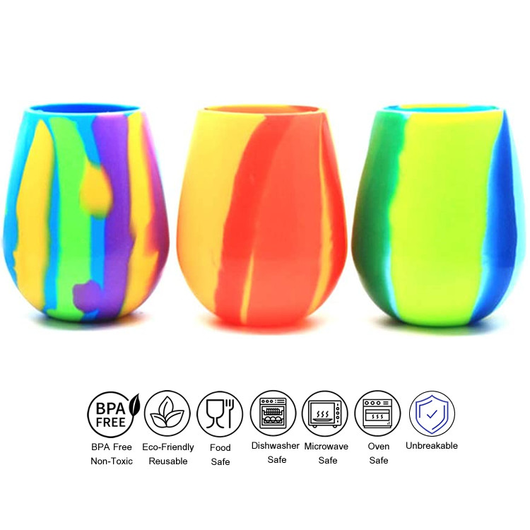 Promotional Straight Up Pint Glasses 16Oz Unbreakable Branded Silipint Cup