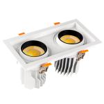 Restaurants 15W 20W*2 LED Grille Spotlight Dimmable 3000K Dual Head