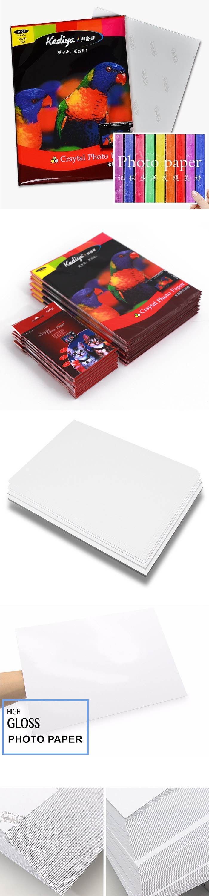 Kediya 230gr 260gr Cast Coated 20 Sheets Photo Print Paper
