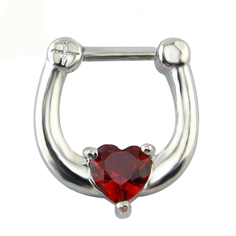 Women Septum Pierced Clicker Jewelry Trendy Septum and Nose Piercing Zircon Nose Hoop Rings Body Piercing Jewelry Septum