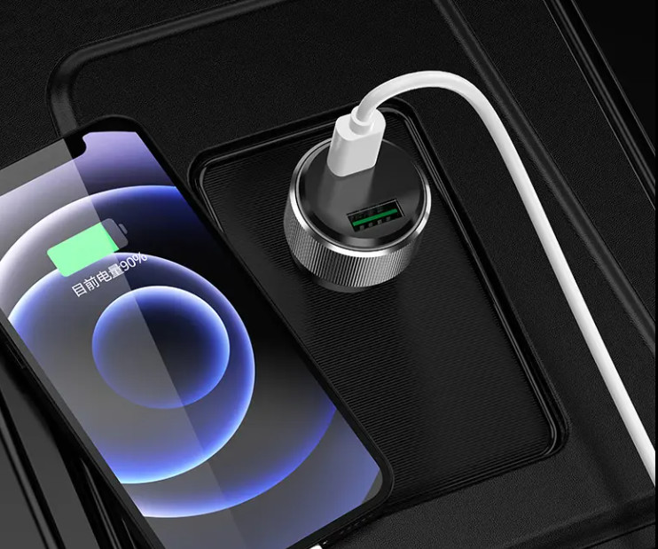2 Ports 45W Dual Type C USB Car Charger Fast Charging Power Adapter