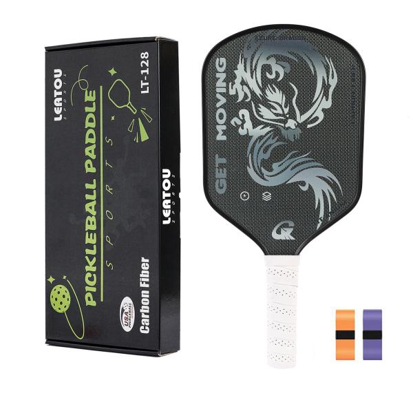 Pickleball Racket Titanium Alloy Wire Carbon Fiber Braided Frosted Teflon Competition Dedicated Pickleball