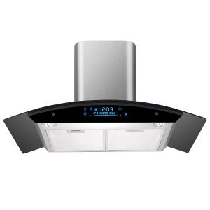 Wholesale Custom Ductless Arc Glass Chimney Hood Range 900 Cfm from china suppliers