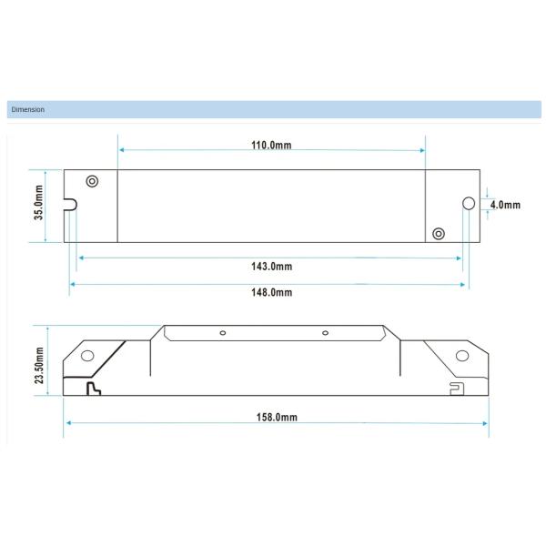 Powerpack Panic Light Ballast Emergency LED Driver 2000-Cycle 4W Wide-Voltage 100-347VAC Smart-Protected LiFePO4 with Auto-Test 5-Year Warranty