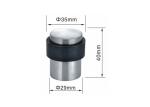 Round Shape Magnetic Door Holder Black Nickle Finish High Strength Construction