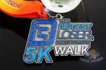 Fashionable Special Type 5k Race Medals , Gillter Colors Running Award Medals