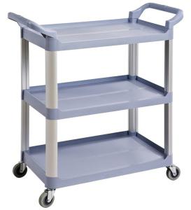 Wholesale Grey Kitchen PP 250KG 3 Shelf Utility Cart With Wheels from china suppliers