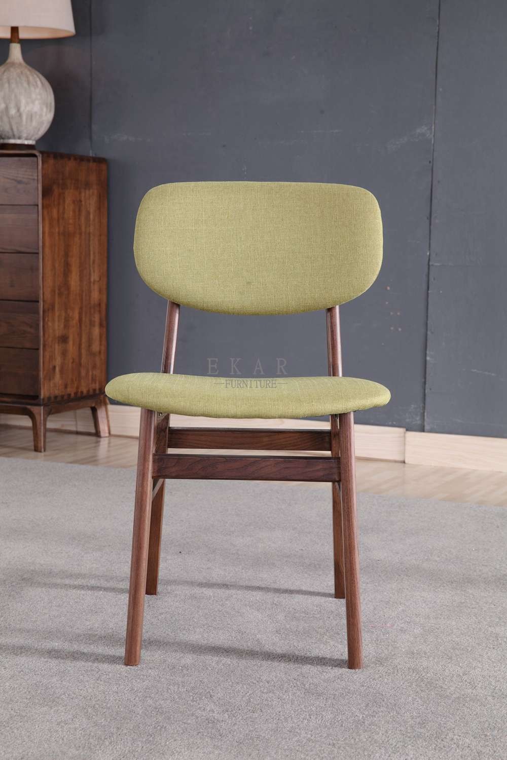 Fabric Modern Fashion Design Ash Wooden Dining Chair