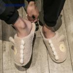 Tear Resistant Indoor Plush Fur Slippers For Lady