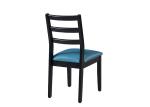 Hotel Solid Wood Blue Upholstered Dining Chairs