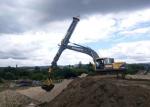 23t Km220 Clamshell Telescopic Arm Long Reach Boom 0.6m3 Hydraulic Excavator Arm