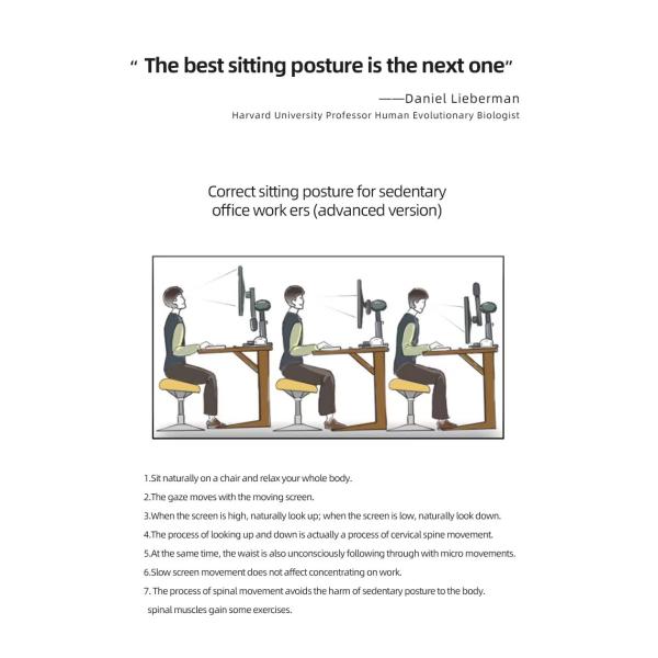 Electric Moving Monitor Laptop Arm To Relieve Neck Stiffness