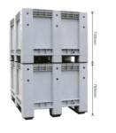 Warehouse strong bulk storage shipping container 1200*1000 HDPE Plastic Pallet