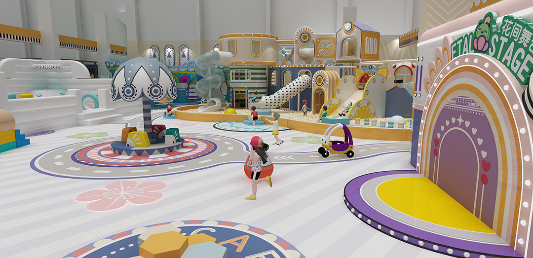 Children's Modular Indoor Play Structure Trampoline Park Multfunction For Shopping Mall