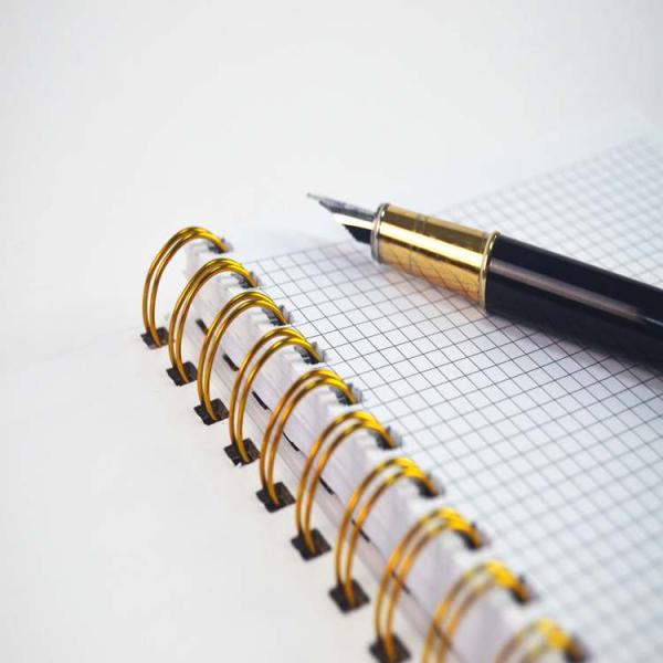 Handmade Spiral Binding Diet School Agenda Notebook with CMYK Offset Printing and More