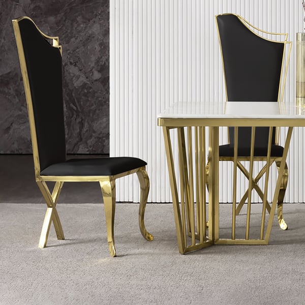 Customized Onyx Marble Dining Table Marble Stone Steel Frame Office Chair