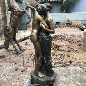 Wholesale Life Size Bronze As One' Love Statue brass couple Romantic sculpture from china suppliers