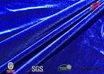 250gsm Ks Royal Blue Stretch Velvet Fabric , Stretch Velvet Material 75D+40D