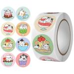 ECO Friendly Hot Glue 0.08mm Cartoon Custom Sticker Labels ISO9001
