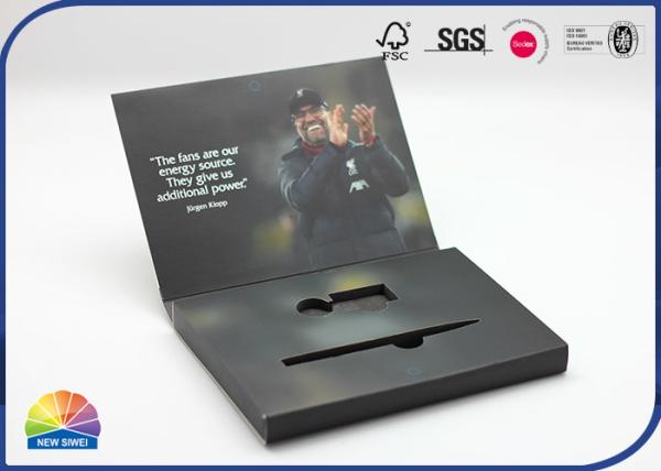 Book Shaped Flip Lid Coated Paper Folding Carton Box Pen And Ink Gift Set