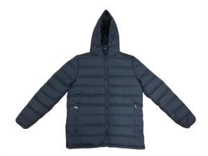 Wholesale Navy Blue Mens Hooded Padded Jacket Mens Padded Parka With Hood Black from china suppliers