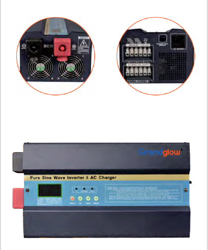 Grandglow Low Frequency Off Grid Solar Inverter 2KW 3KW 4KW 5KW 110VAC 220VAC With MPPT Charger