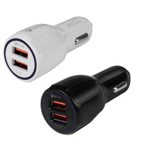 Wholesale Quick QC3.0 Car Charger Wireless 2 USB Ports PC ABS Material 78*32*32mm from china suppliers